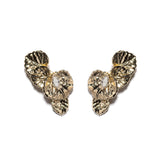 VIOLA CANADENSIS MULTI LEAF EARRING PAIR IN YELLOW GOLD WITH DIAMOND
