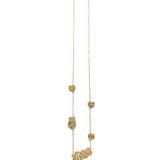 VIOLA CANADENSIS MULTI LEAF NECKLACE IN YELLOW GOLD WITH DIAMOND