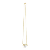 PANTHER CUT OUT PENDANT IN YELLOW GOLD WITH ROCK CRYSTAL