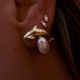 VAQUITA EARRING IN YELLOW GOLD WITH SOUTH SEA PEARL