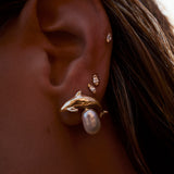 VAQUITA EARRING IN YELLOW GOLD WITH SOUTH SEA PEARL
