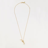 GOLDEN SEADRAGON PENDANT WITH DIAMOND TAIL IN YELLOW GOLD