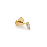 CONNECTION MINI EAR STUD IN YELLOW GOLD WITH MARQUISE DIAMOND