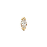 CONNECTION MINI EAR STUD IN YELLOW GOLD WITH MARQUISE DIAMOND