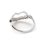 HEART RING IN WHITE GOLD WITH PAVÉ SET RUBIES & DIAMONDS