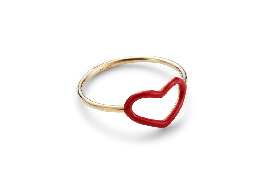 CLARA 925 Sterling Silver Blood Red Heart Ring with Adjustable Band |  Rhodium Plated, Swiss Zirconia | Gift for Women & Girls : Amazon.in: Fashion