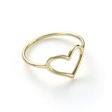 DELICATE HEART RING YELLOW GOLD