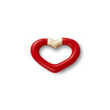 HEART STUD IN RUBY RED ENAMEL AND YELLOW GOLD