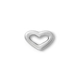 DELICATE MINI HEART STUD IN WHITE GOLD