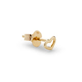 DELICATE MINI HEART STUD IN YELLOW GOLD