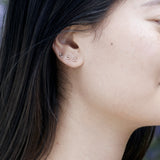 DELICATE HEART STUD IN YELLOW GOLD