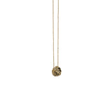 VIOLA CANADENSIS SINGLE LEAF PENDANT IN YELLOW GOLD WITH DIAMOND