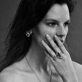 HEART RING IN WHITE GOLD WITH PAVÉ SET RUBIES & DIAMONDS